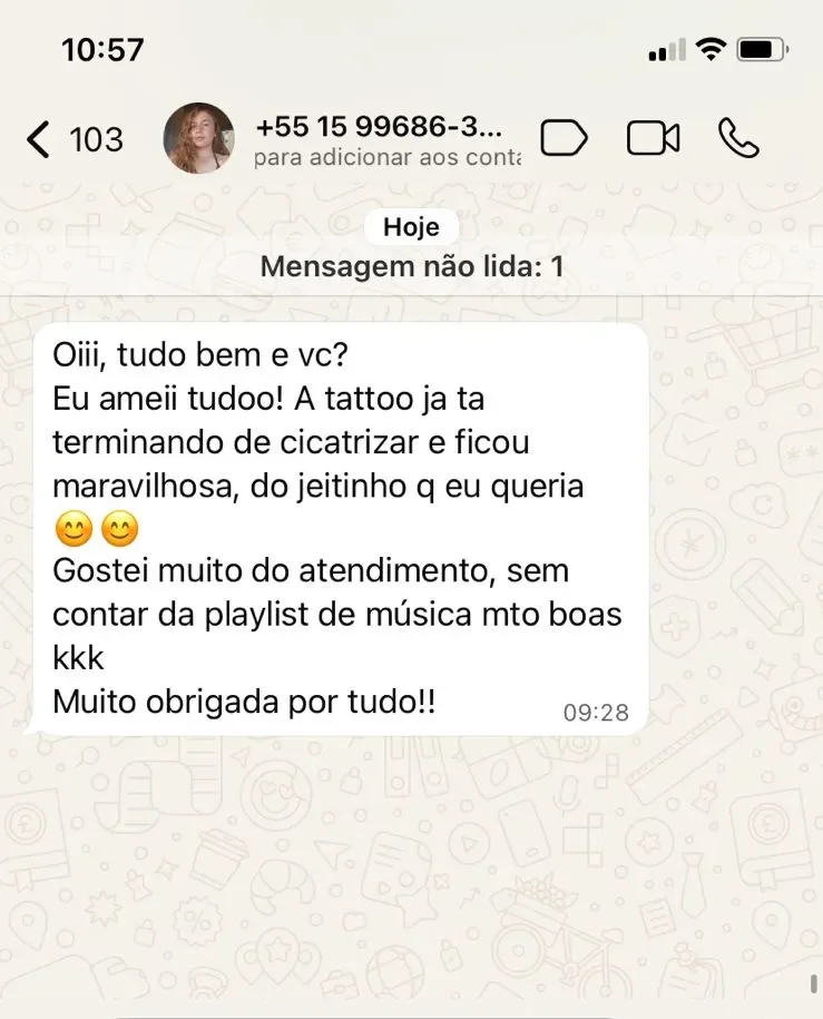 DEPOIMENTO CLIENTE TATTOO